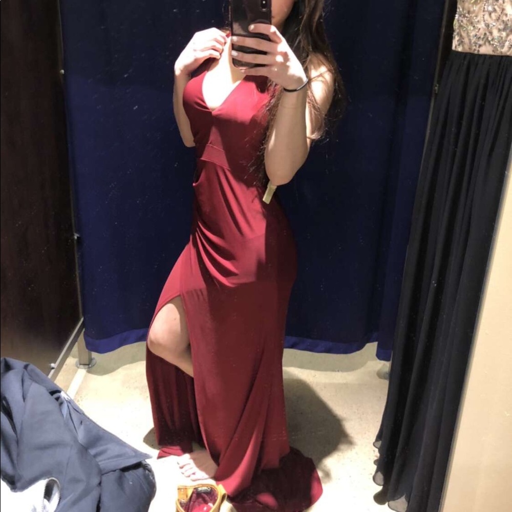 red prom dress